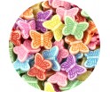 KORALIKI AKRYLOWE MOTYLKI MOTYLE MOTYL DO BIŻUTERII PASTELOWE 14mm MIX 50sz