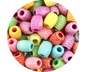KORALIKI AKRYLOWE PRZEKŁADKI BECZUŁKI OWALNE PASTELOWE 9mm MIX 50szt
