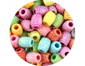 KORALIKI AKRYLOWE PRZEKŁADKI BECZUŁKI OWALNE PASTELOWE 9mm MIX 50szt