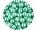KORALIKI SZKLANE PERŁY PEREŁKI PERŁA KULKI 8mm MIĘTOWE 50szt