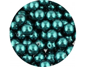 KORALIKI SZKLANE PERŁY PEREŁKI PERŁA KULKI 8mm SELEDYN CIEMNY 50szt