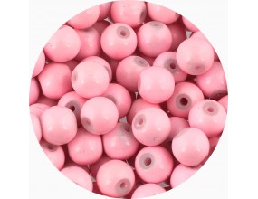 KORALIKI MROŻONE SZNUR 8mm SZKLANE 52szt mleczne