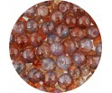Koraliki Szklane Marmurki Mleczne Brązowe Kulki 8mm 50szt