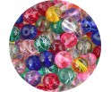 Koraliki Szklane Nici Transparentne 8mm Kulki Mix 50szt