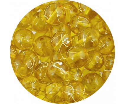 KORALIKI MROŻONE SZNUR 8mm SZKLANE 52szt mleczne