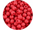 Koraliki Gładkie Klasyczne w Kształcie Kulki 6mm Akryl Czerwone 50szt