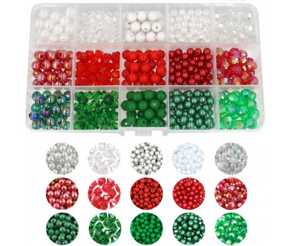 Koraliki ozdobne 8mm granatowe 10szt akrylowe