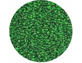 KORALIKI DROBNE SEEDS 2mm SZKLANE 30 gram ZIELONE ŚWIĘTA PB17