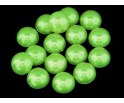 Kaboszony perły 10 mm zielone 12 sztuk perłowe akryl