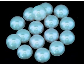 Kaboszony perły 10 mm jasny niebieski 12szt perłowe