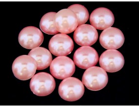 Kaboszony perły 10 mm różowe 12 sztuk perłowe