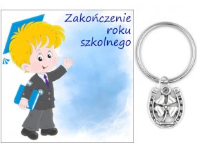 PREZENT ZAKOŃCZENIE ROKU SZKOLNEGO DZIEŃ DZIECKA BRELOK UCZEŃ PODKOWA