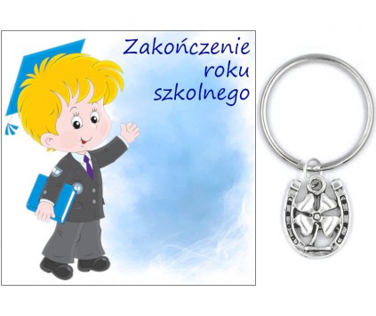 PREZENT ZAKOŃCZENIE ROKU SZKOLNEGO DZIEŃ DZIECKA BRELOK UCZEŃ PODKOWA