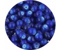 Koraliki Szklane Marmurki Granatowe Kule Kuleczki 8mm 50szt