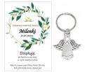 Podziękowanie dla gości brelok ANIOŁEK KOMUNIA PERSONALIZACJA PAMIĄTKA A20