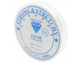 Gumka Żyłka Silikonowa do Bransoletek Przezroczysta Rozciągliwa 0,6mm 10,5m