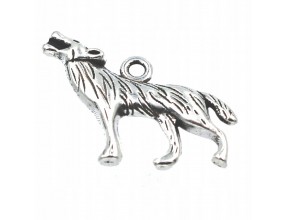 Zawieszka metalowa Charms WILK 28x20 mm