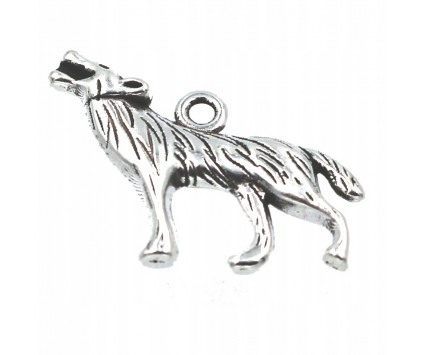 Zawieszka metalowa Charms WILK 28x20 mm
