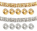 PRZEKŁADKI Z CYRKONIAMI CRYSTAL 6mm CYRKONIE OZDOBY ŚWIĘTA 40szt MIX