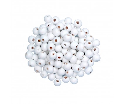 KORALIKI MROŻONE SZNUR 8mm SZKLANE 52szt mleczne