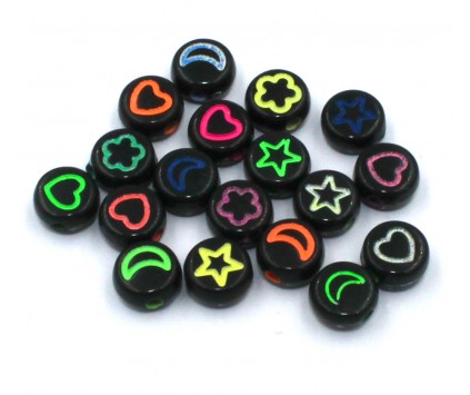 Koraliki ozdobne 8mm granatowe 10szt akrylowe