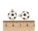 Zawieszka emaliowana charms PIŁKA 17x13.5x2mm do Biżuterii Breloków 4szt