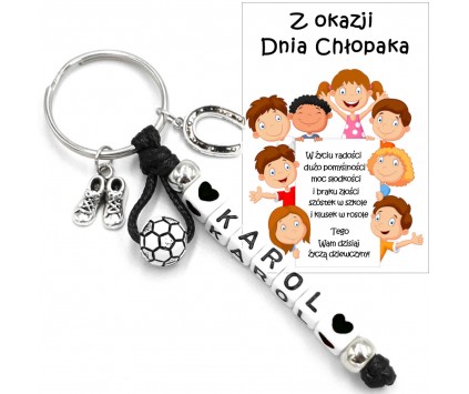Brelok Zawieszka Imię Prezent Dzień Chłopaka Pasowanie Upominek