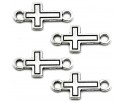 ŁĄCZNIK KRZYŻ KRZYŻYK DO BRANSOLETEK BIŻUTERII MEAL 22x11mm 4szt