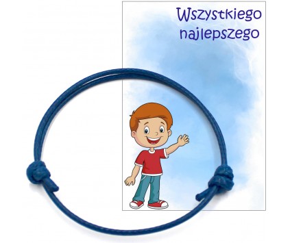 BRANSOLETKA KABAŁA SZNURECZEK DZIEŃ CHŁOPAKA PASOWANIE PREZENT KLASA UCZEŃ