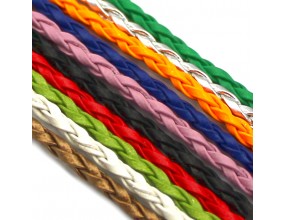 RZEMIEŃ PLECIONY OKRĄGŁY 3mm MIX KOLORÓW DO BRANSOLETEK BIŻUTERII 10 x 1m