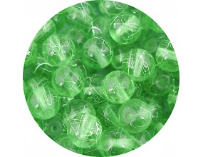 Koraliki Szklane Nici Transparentne 8mm Kulki Zielone 50szt