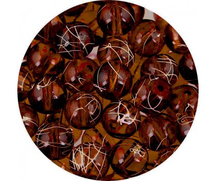 Koraliki Szklane Nici Transparentne 8mm Kulki Zielone 50szt