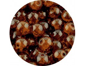 KORALIKI MROŻONE SZNUR 8mm SZKLANE 52szt mleczne