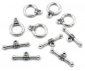 Zapięcie Zakończenie Ozdobne Toggle 15x11mm Kółeczko i Patyk 5 kpl