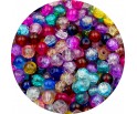 Koraliki Crackle szklane 6mm mix 100szt HURT