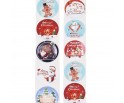 03 Naklejki na Święta do Paczek Prezentów Kartek Mikołaj 50szt