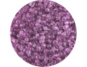Koraliki drobne seeds 4mm transparentne fioletowe