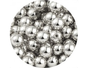 Koraliki Akrylowe Srebrne 8mm Świąteczne Ozdoby na Święta do Biżuterii 100sz