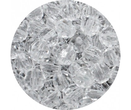 KORALIKI AKRYLOWE SZLIFOWANE KULE TRANSPARENTNE 8mm BIAŁE ŚWIĘTA 50szt KORALIKI AKRYLOWE SZLIFOWANE KULE TRANSPARENTNE 8mm BIAŁE ŚWIĘTA 50szt