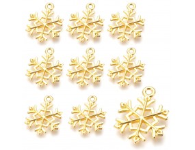 ZAWIESZKA CHARMS ŚNIEŻYNKA PŁATEK ŚNIEGU ŚWIĘTA MIKOLAJ GWIAZDKA 10szt