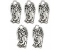 Zawieszka Aniołek ANIOŁ Charms Święta Mikołajki Ozdoby 22x11mm Metal 5szt