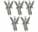 Zawieszka Aniołek ANIOŁ Charms Święta Mikołajki Wigilia 26x17mm Metal 5szt