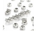 PRZEKŁADKI Z CYRKONIAMI CRYSTAL 6mm CYRKONIE OZDOBY ŚWIĘTA 40szt MIX