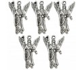 Zawieszka Aniołek ANIOŁ Charms Święta Mikołajki Wigilia 26x17mm Metal 5szt