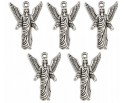 Zawieszka Aniołek ANIOŁ Charms Święta Mikołajki Wigilia 25x18mm Metal 5szt
