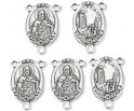 ŁĄCZNIKI DO RÓŻAŃCA MEDALIK MARYJA MATKA BOSKA JEZUS 25mm RÓŻANIEC 4szt