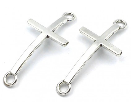 DUŻE KRZYŻYKI ŁĄCZNIKI NA BRANSOLETKĘ KRZYŻE ŁĄCZNIK NA RÓŻANIEC 42mm 2szt