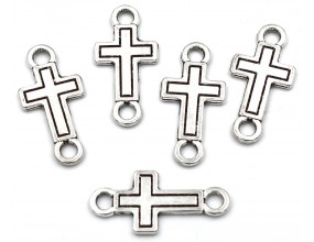 KRZYŻYKI ŁĄCZNIKI NA BRANSOLETKĘ KRZYŻE ŁĄCZNIK NA RÓŻANIEC mm 5szt