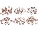 Ogniwka Ogniwa Kółeczka do Biżuterii Podwójne Sprężynki Brązowe 4-10mm