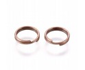 Ogniwka Ogniwa Kółeczka do Biżuterii Podwójne Sprężynki Brązowe 4-10mm